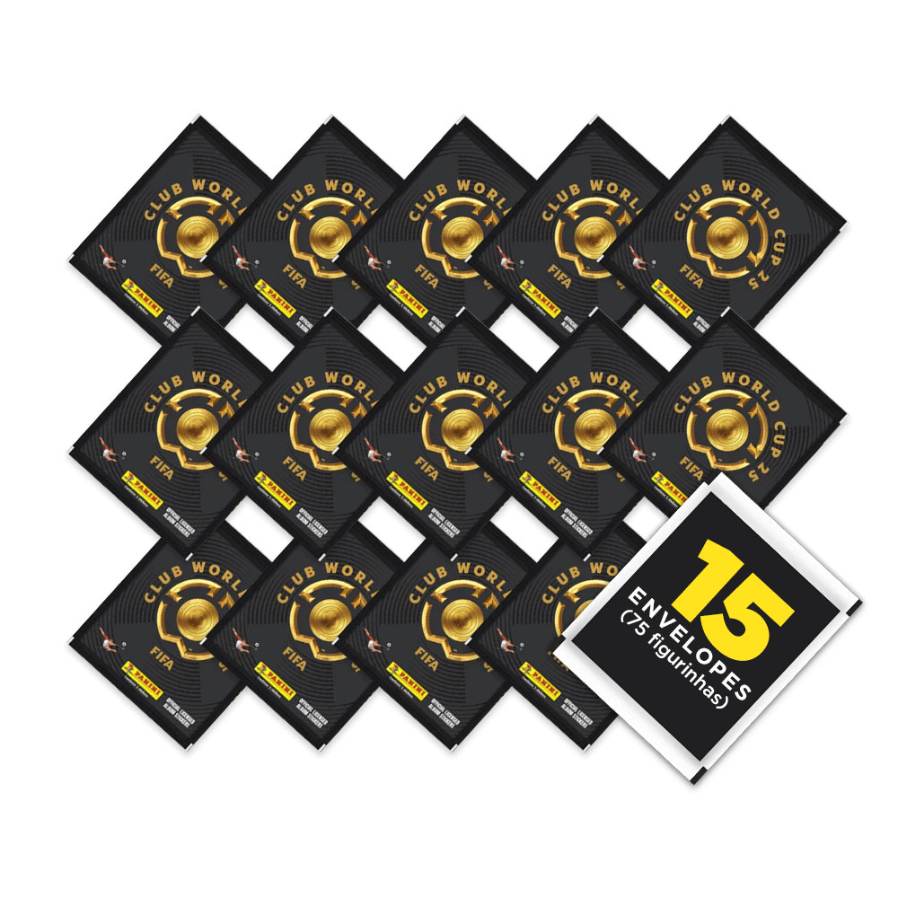 15 Envelopes FIFA Club World Cup 2025 - Mundial de Clubes (75 Figurinhas)