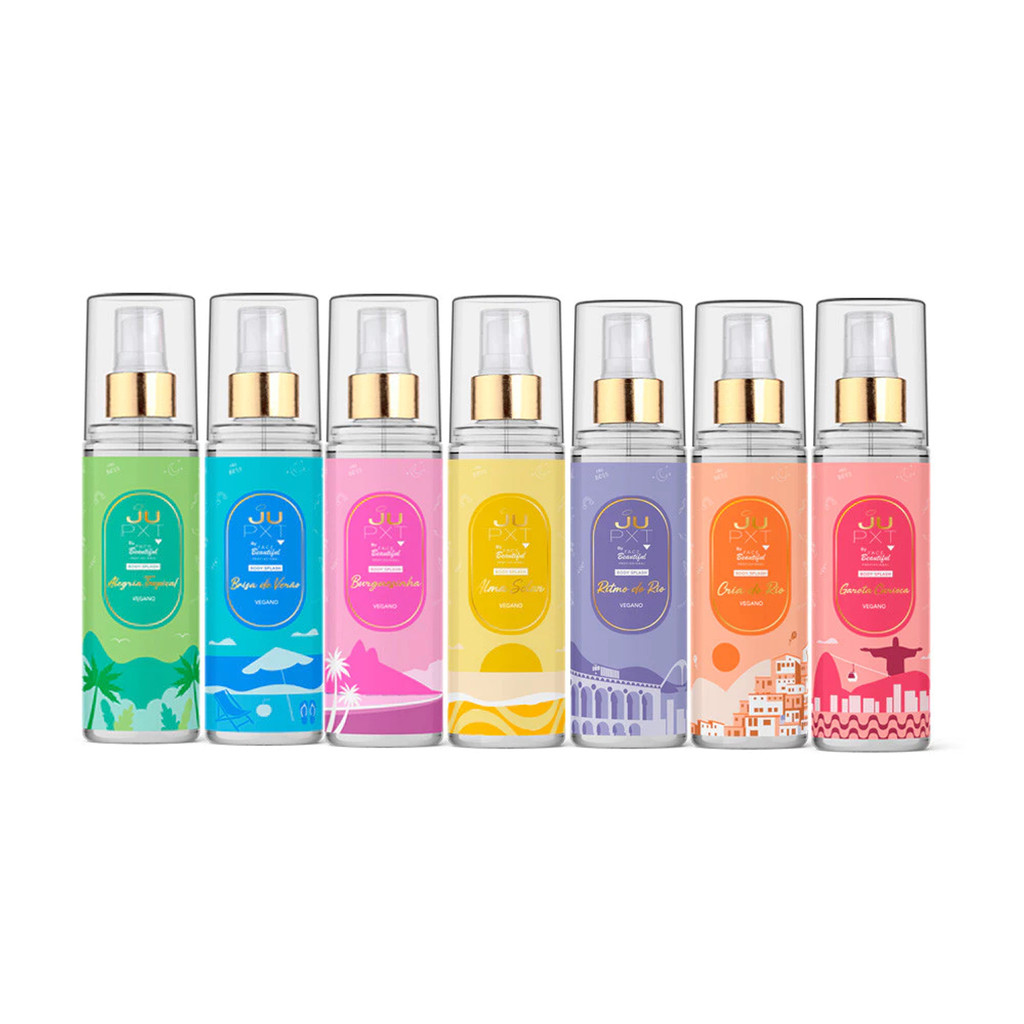 Kit 07 Body Splash Essência Carioca JUPXT by Face Beautiful em Oferta na Shopee