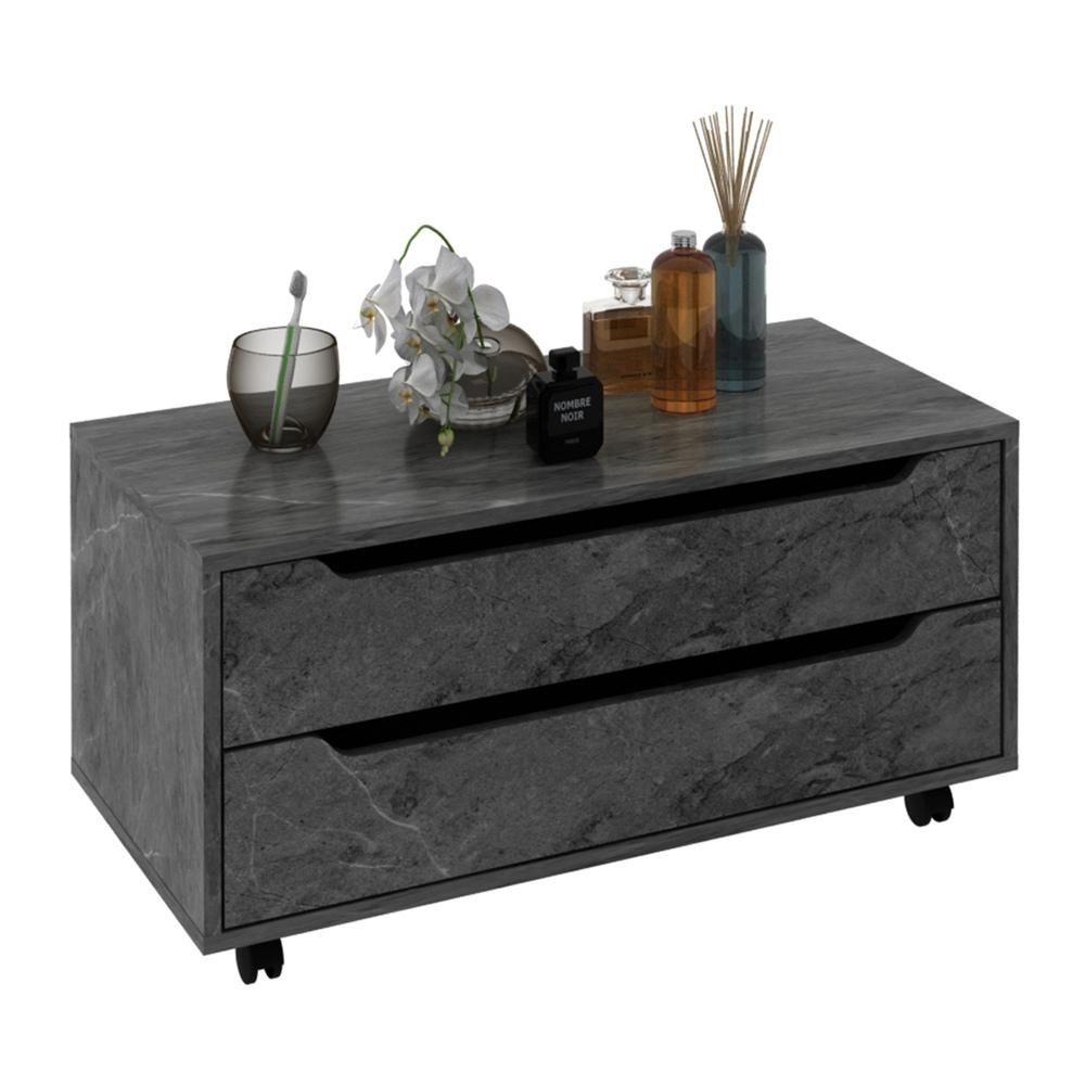 Gabinete Banheiro 80cm 2 Gavetas Retrô com Rodízios Multimóveis CR10121 em Oferta na Shopee