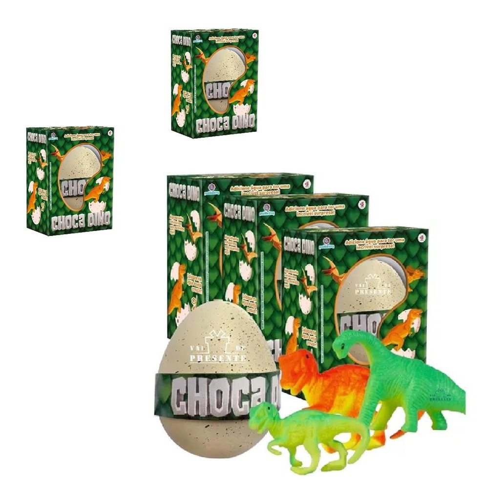 Kit com 5 Ovo De Dinossauro Choca Dino Brinquedo Surpresa Okay