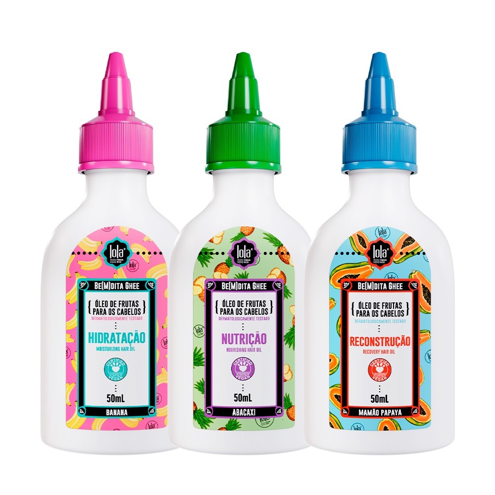 Kit Lola Bemdita Ghee Cronograma Óleos 50ml