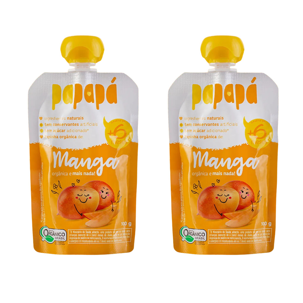 Kit 2x: Papinha Orgânica Papapá Manga - 100g