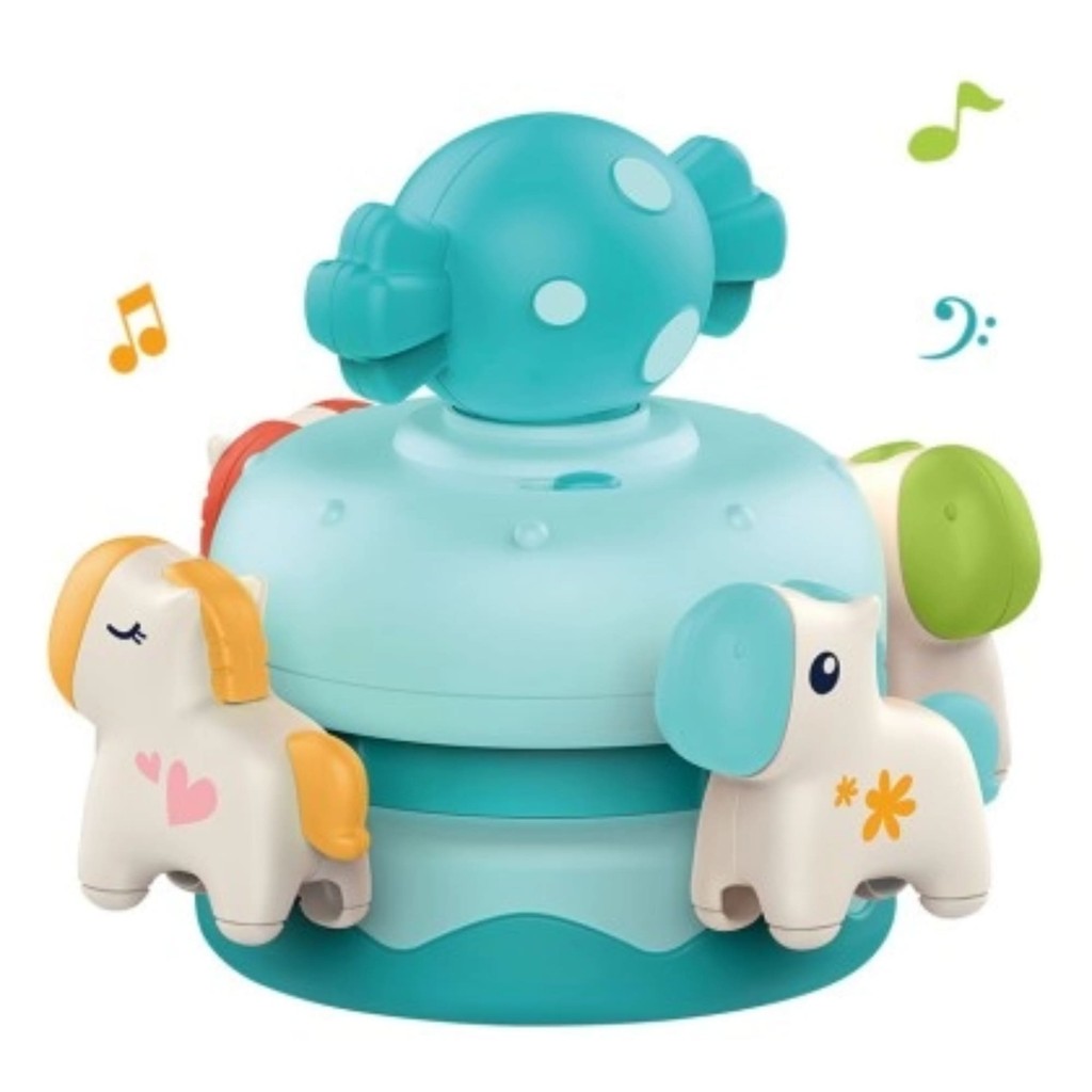 Brinquedo Carrossel Musical Azul com Som - Fenix FBB-684A em Oferta na Shopee