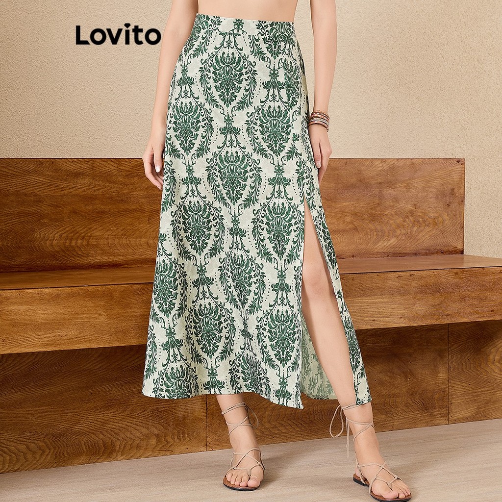 Lovito Saia Boho Paisley para Mulheres L109MD472 - Women Clothes