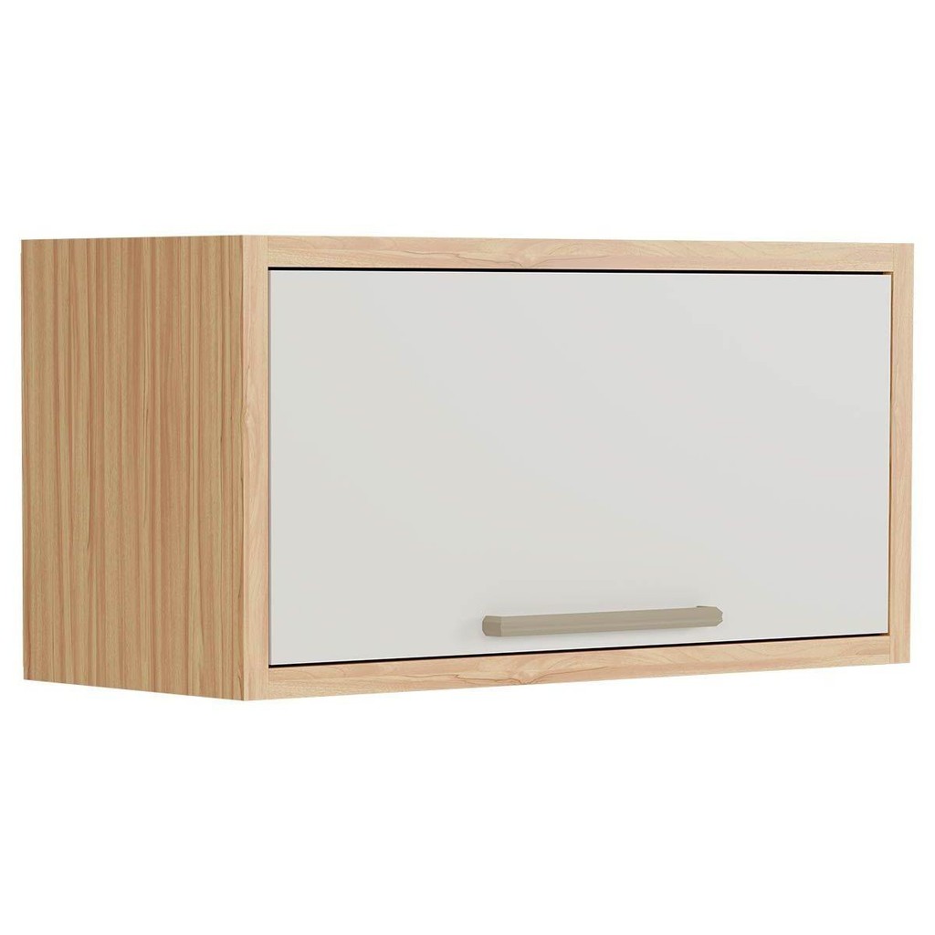 Armário Aéreo p/ Cozinha Syrah c/ 1 Porta Basculante 80cm Amendoa/Off White - Ronipa em Oferta na Shopee