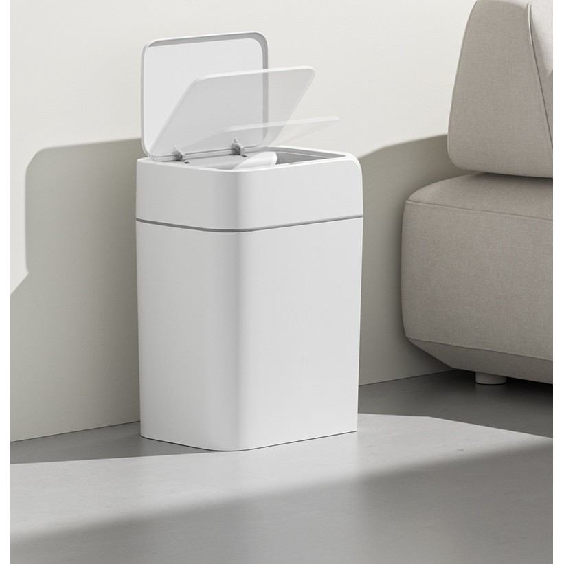 Lixeira Automatica Com Sensor Que Abre e Fecha 12 Litros Branca