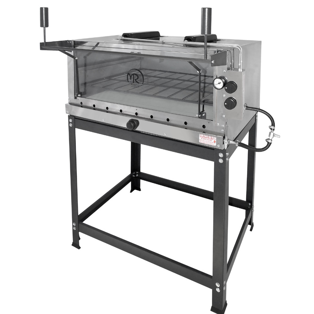 Forno de Pizza Industrial à Gás com Infravermelho 80x60cm Inox MR Fogões