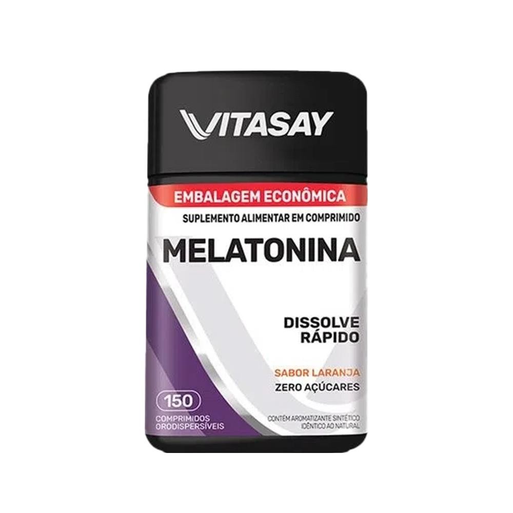 Suplemento Alimentar Vitasay Melatonina de Laranja 150 Cp em Oferta na Shopee