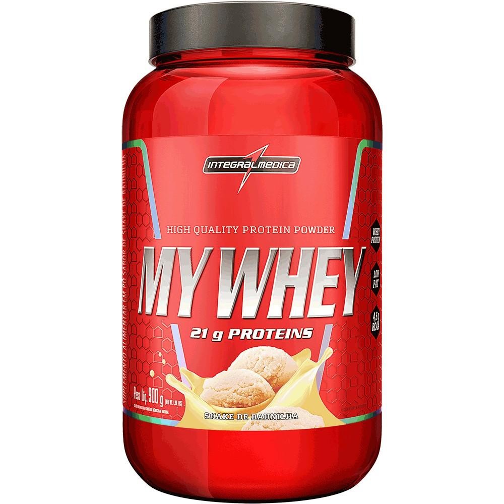 Integralmedica - My Whey Proteína em Pó Sabor Baunilha – Suplemento com BCAAs e 21g de Proteína – 900g – Em Pó em Oferta na Shopee