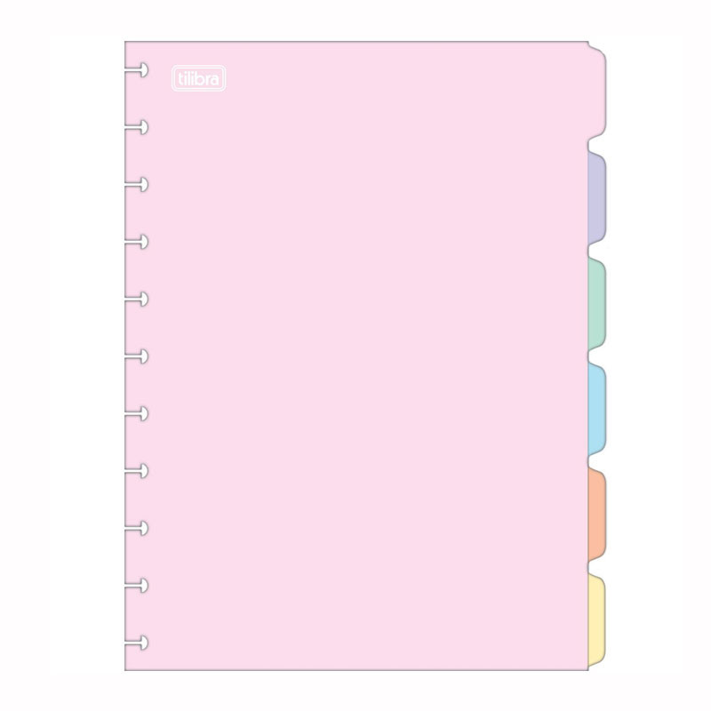 Divisória colorida universitário Tilidisco 6 projeções 342068 Tilibra em Oferta na Shopee