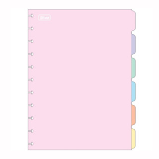 Divisória colorida universitário Tilidisco 6 projeções 342068 Tilibra em Oferta na Shopee