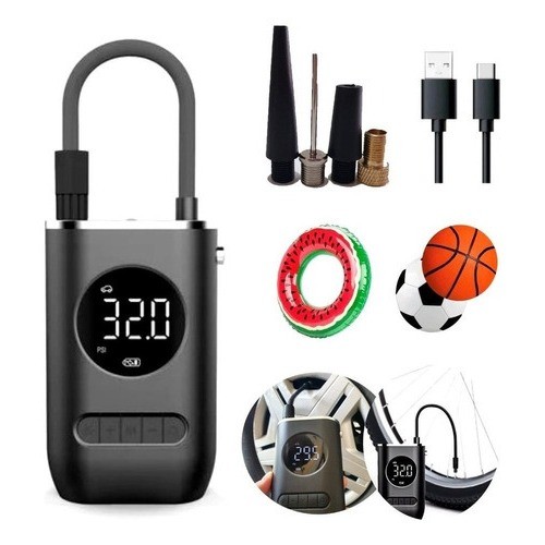 Calibrador Digital Portátil Encher Pneus Compressor de Ar Sem Fio Carro Moto Bike Infláveis 110/220V