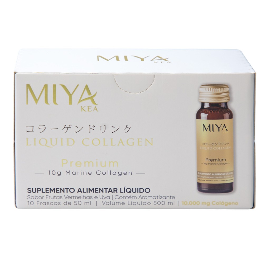 Colágeno Premium Líquido Miya Kea Marinho Concentrado Programa 10 Dias Para Pele