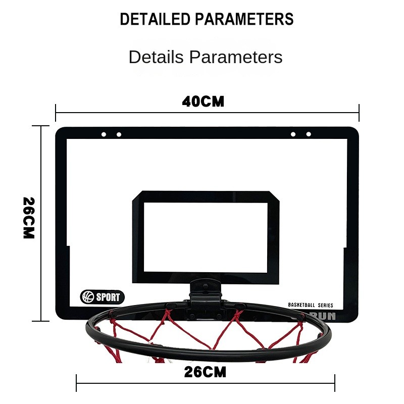 Novo quadro de basquete infantil transparente dobrável, suporte para cesta de basquete, tabela de basquete, brinquedo