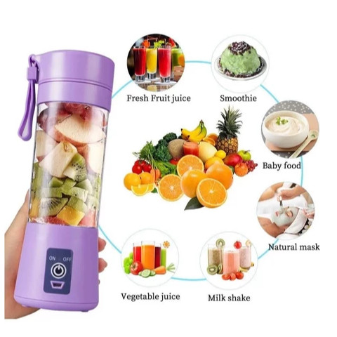 Mini Liquidificador Portátil Shake 6 Laminas + Cabo USB-SE3095