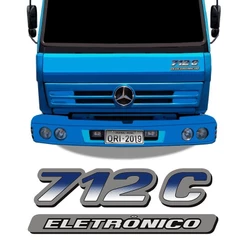 Emblema Do Capo 712C Eletronico Mercedes Adesivo Caminhão