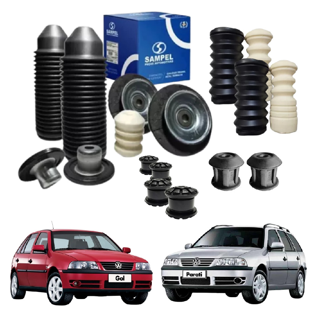 Kit coxim prato batente bucha eixo bandeja Gol G3 G4 Sampel