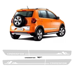 Faixa Lateral Crossfox 2012 e Adesivos Traseiros Cinza