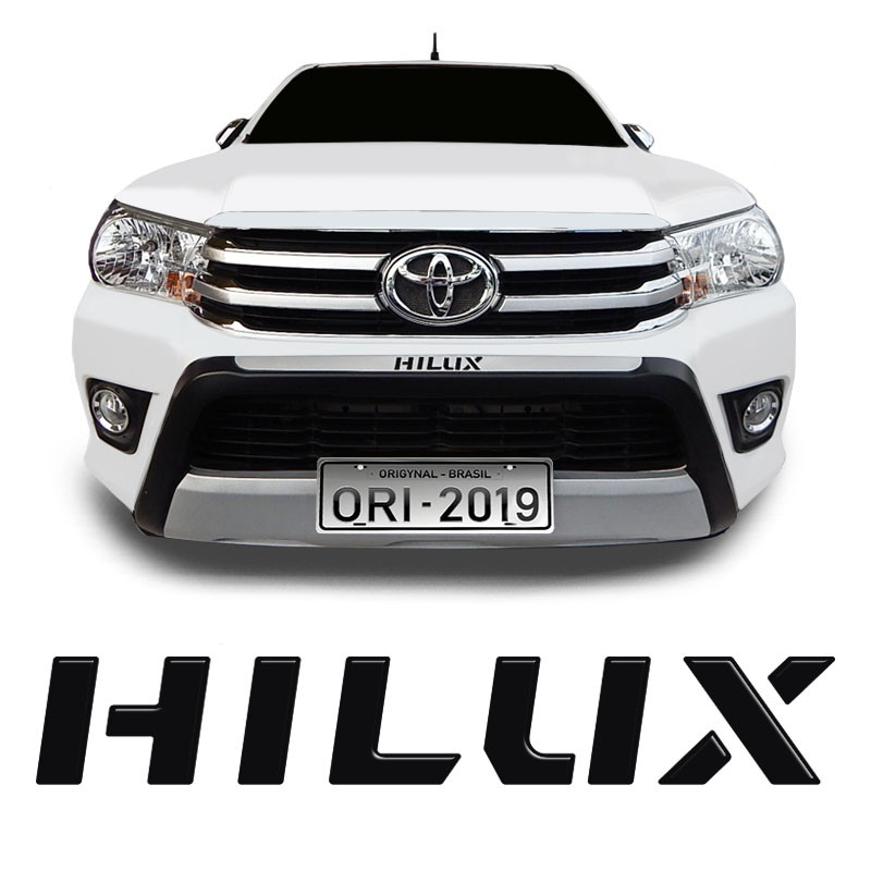 Adesivo Do Para-Choque Hilux 2016/ Emblema Preto Resinado