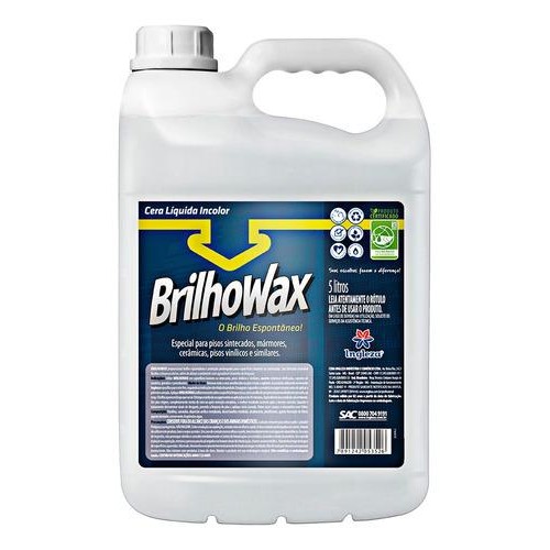 Ingleza Cera Líquida Brilhowax Incolor 5l em Oferta na Shopee