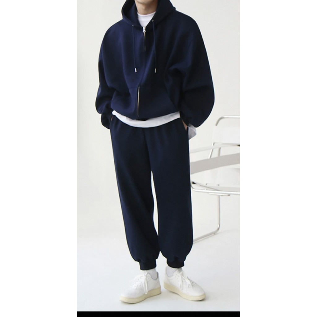 Conjunto Moletom Masculino Roupas com zíperes