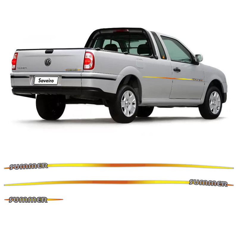Faixa Saveiro e Parati Summer 2001 Adesivo Lateral/traseiro