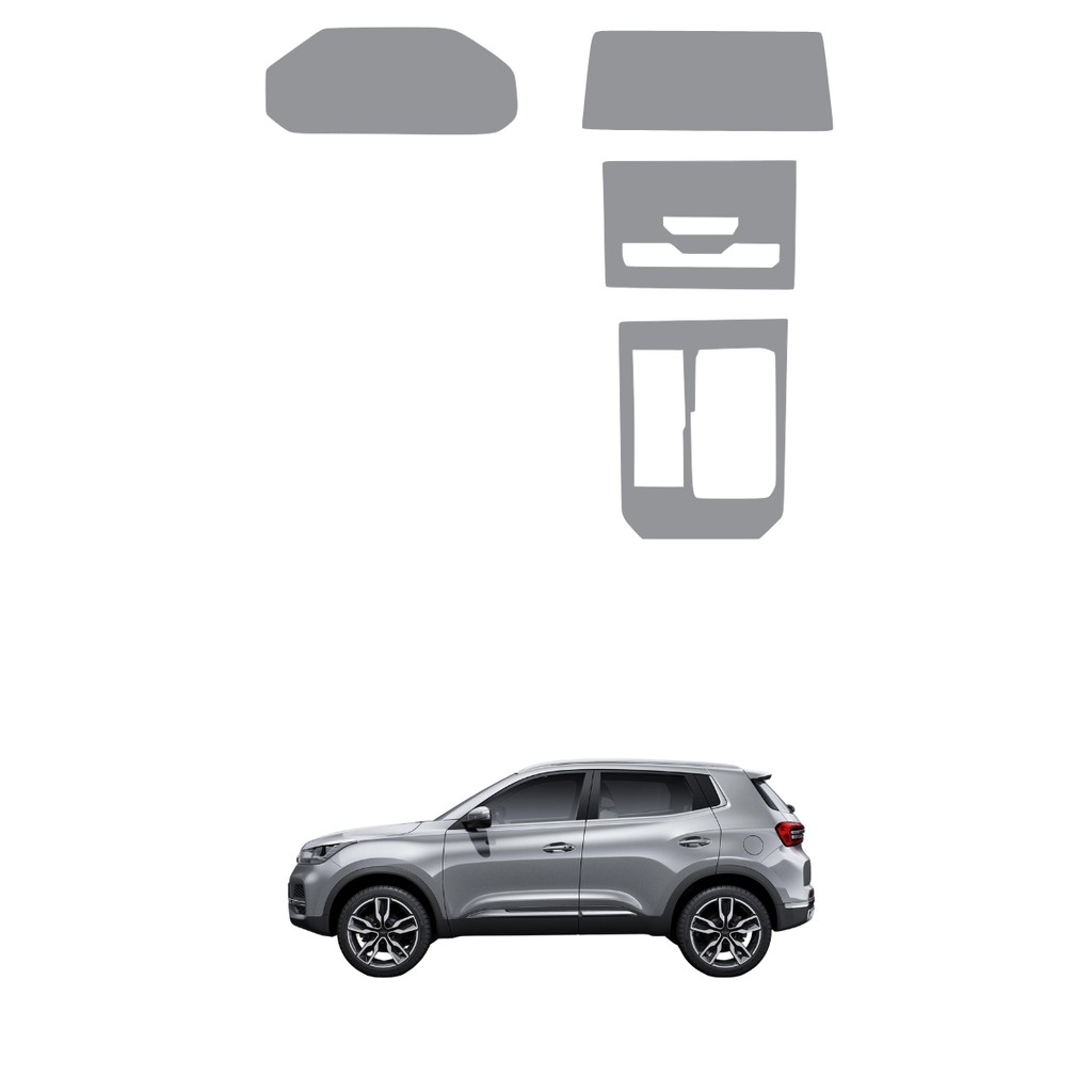 Película PPF Proteção Kit Interior Completo Chery Tiggo 5X Pro Hybrid 2023 2024 2025 Transparente TPU Anti Risco