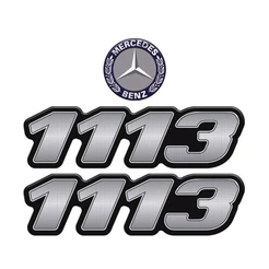 Kit Emblemas 1113 Mercedes Benz Adesivo Lateral Cromado