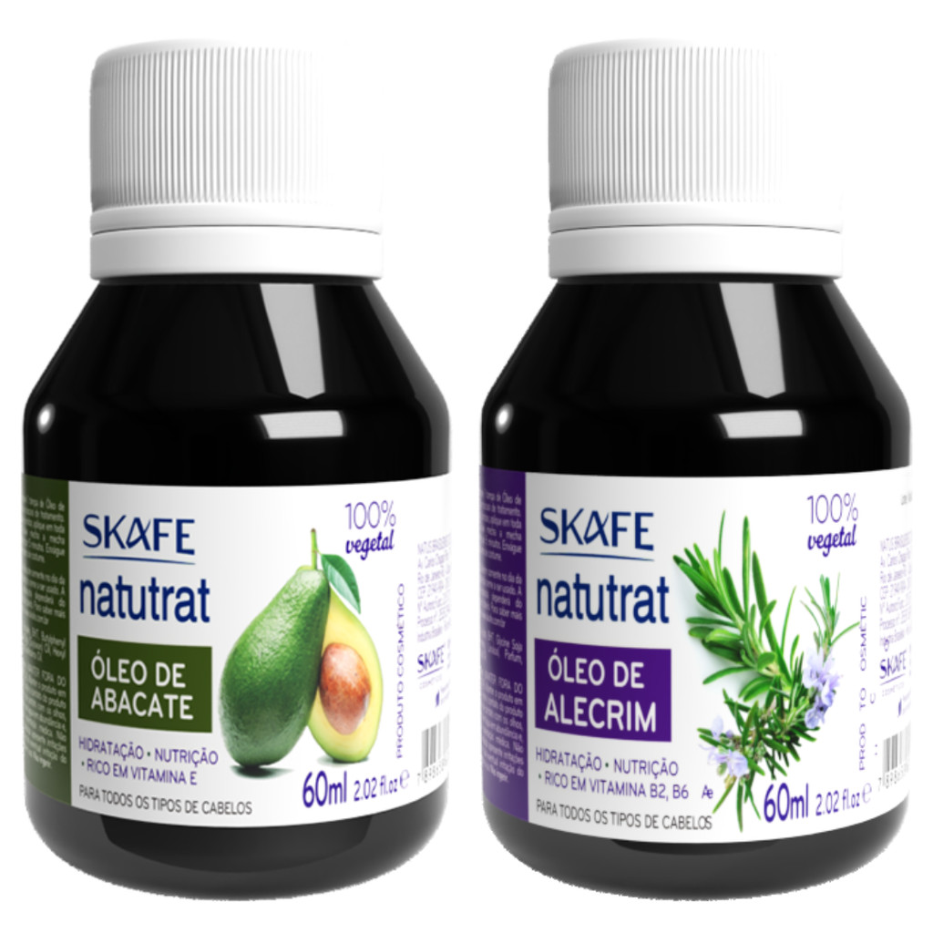 Kit Óleo de Alecrim 60ml + Óleo de Abacate 60ml Natutrat