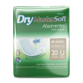 Absorvente Geriátrico Dry MasterSoft 20 Unidades em Oferta na Shopee