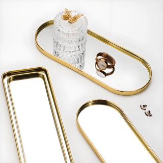Bandeja Espelhada Banheiro Lavabo Bandeja Decorativa Multiuso em Oferta na Shopee