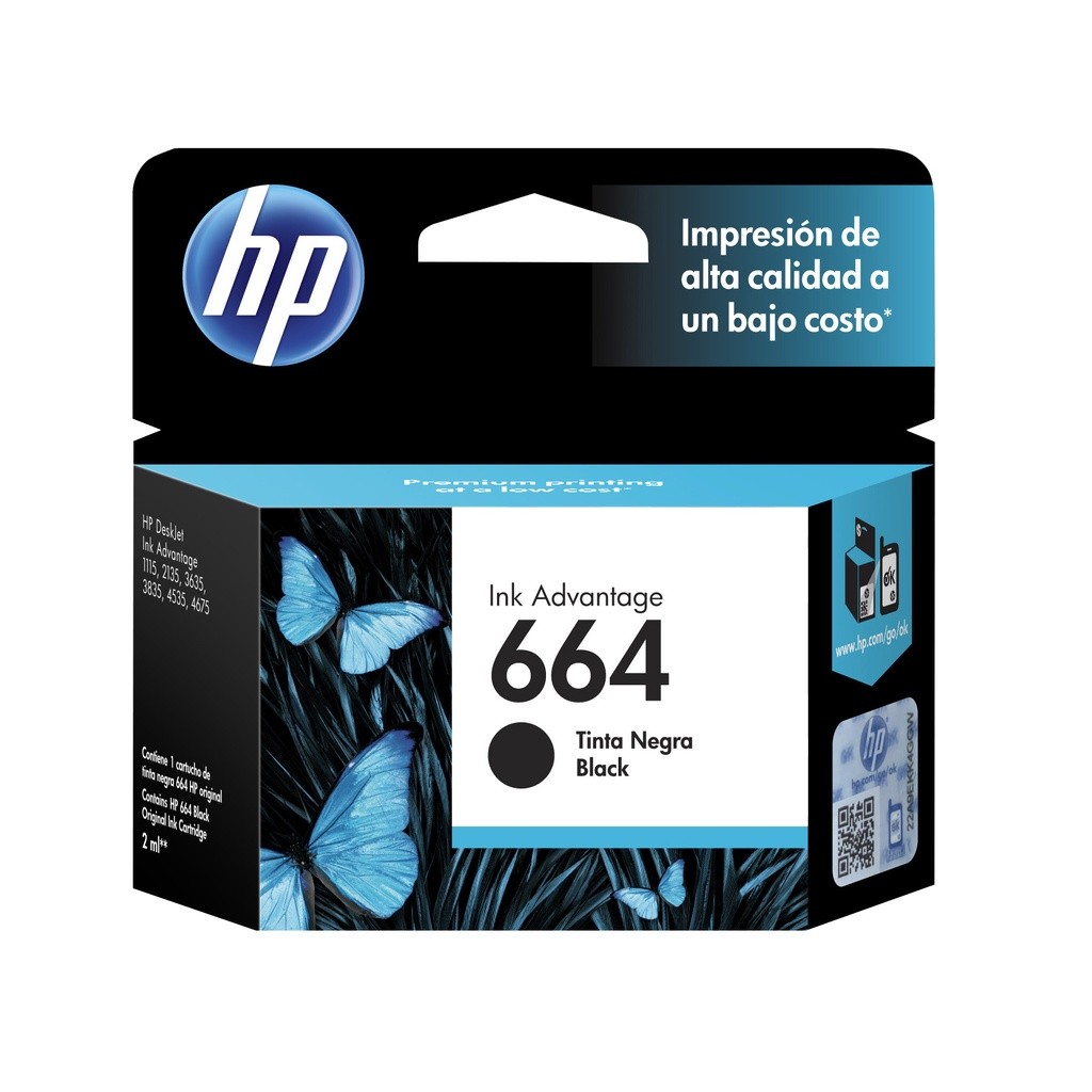 Cartucho Hp 664 Original HP664 Color-664 Preto / 664 Color / Kit 664 1 Preto e 1 Color - Original