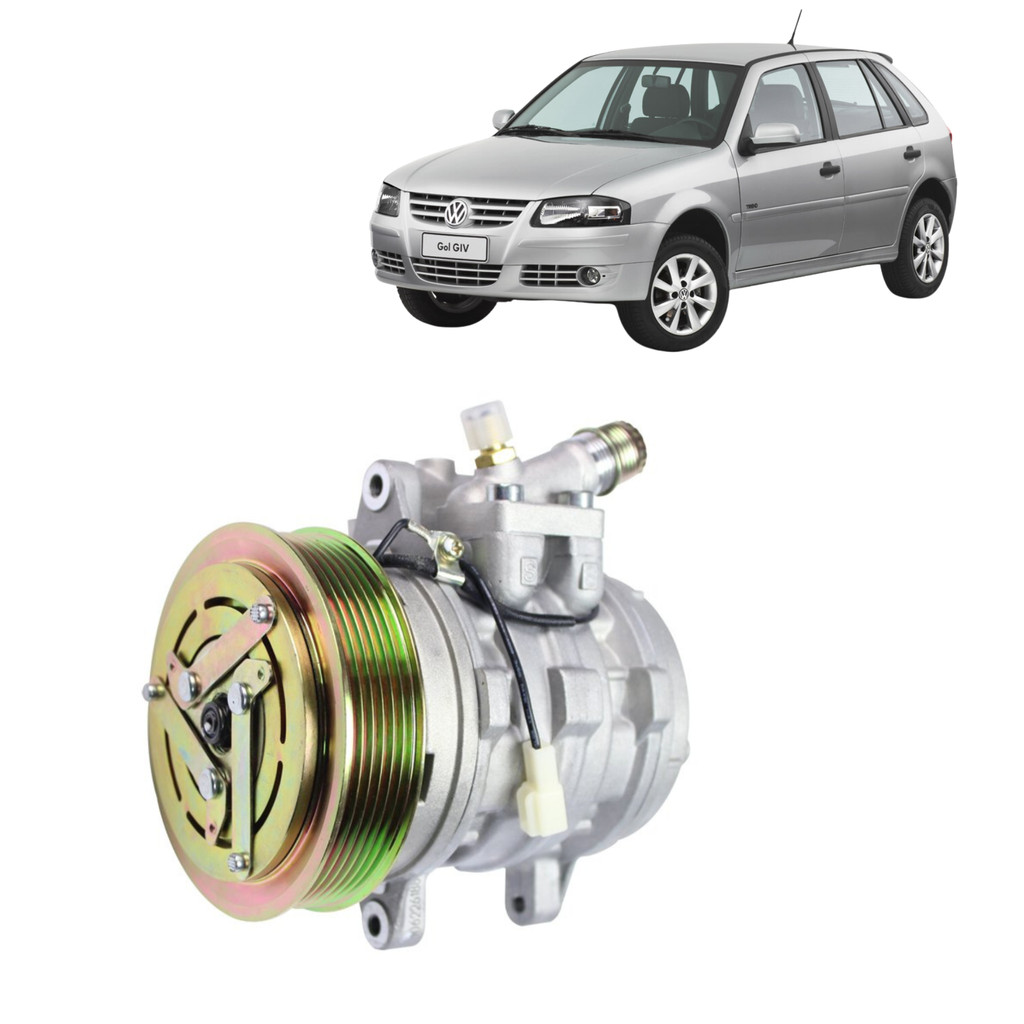 Compressor Denso 10P08 VW Gol, Parati, Saveiro G3 2001 a 2007 6pk [importado]