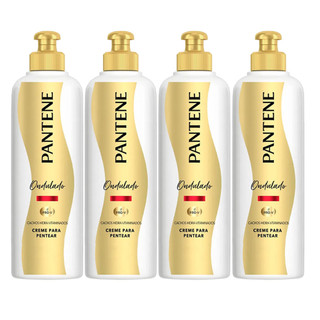 Kit 4 Cremes Para Pentear Pantene Cachos Hidra-Vitaminados Ondulado 240g em Oferta na Shopee