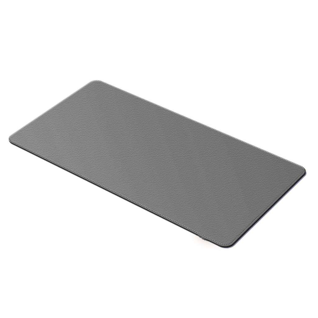 Desk Pad Padrão Couro Cinza Claro Feltro Costurado Básico em Oferta na Shopee