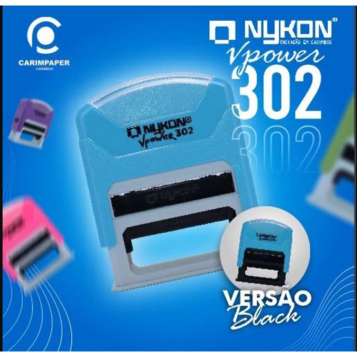 CARIMBO NYKON 302 VPOWER - Medida 38x14mm - Passe os dados Imediatamente