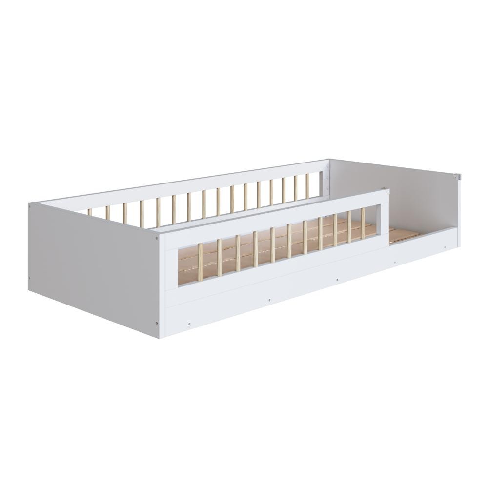 Cama Montessoriana Infantil Solteiro Affetto AFT015BCBC 188x78cm Branco - Completa Móveis em Oferta na Shopee