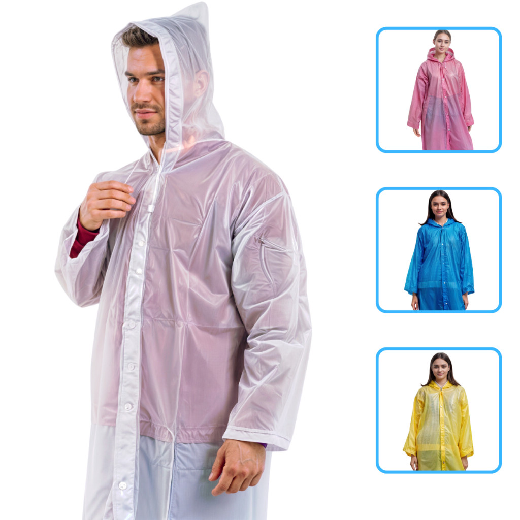 Capa De Chuva Roupa Unissex Para Passeio Festas Show Impermeável C/ Capuz Envio Imediato