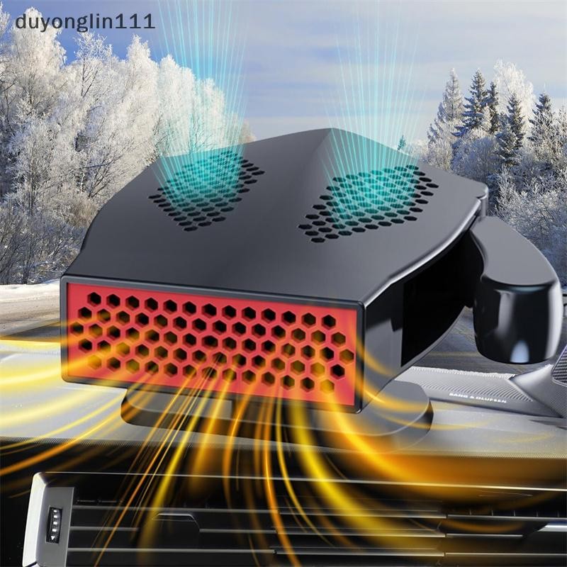 (duyonglin111) 12V Aquecedor De Carro Ventilador De Aquecimento Elétrico Base Rotativa De 360 Graus Secador Portátil Des
