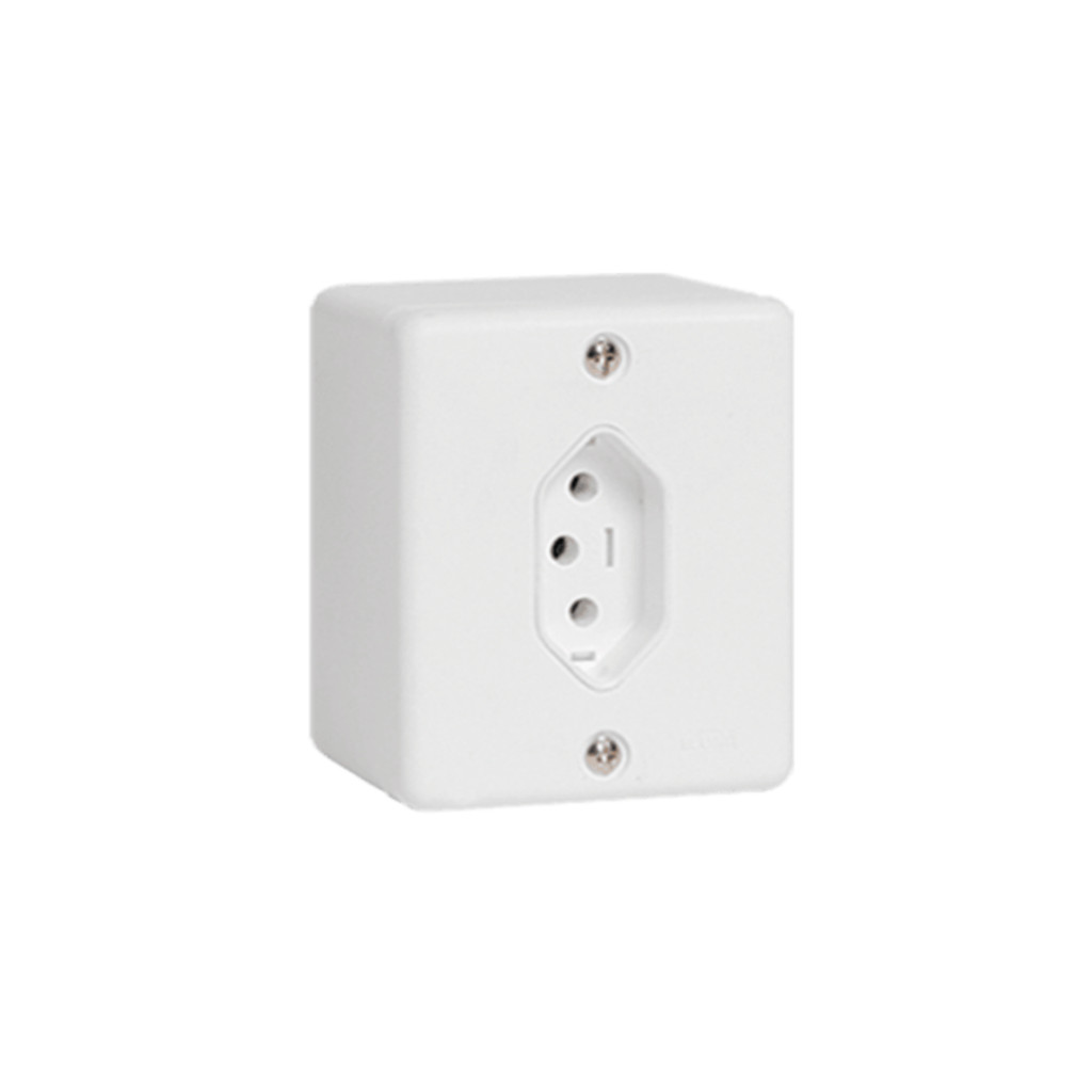 Tomada Sobrepor Com Caixa 2P+T 250V 10A 4X2 63141 ILUMI