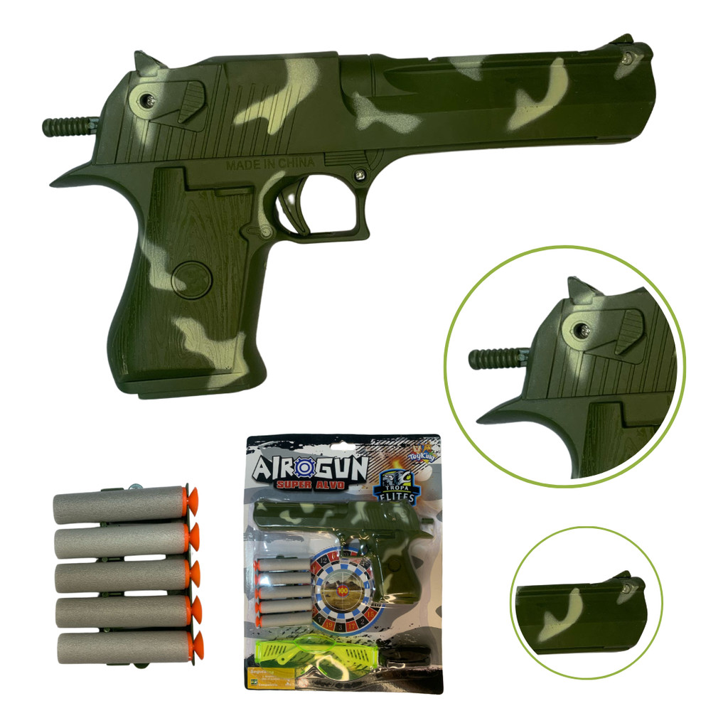 Brinquedo Lançador De Dardos  Camuflada Gun Toy