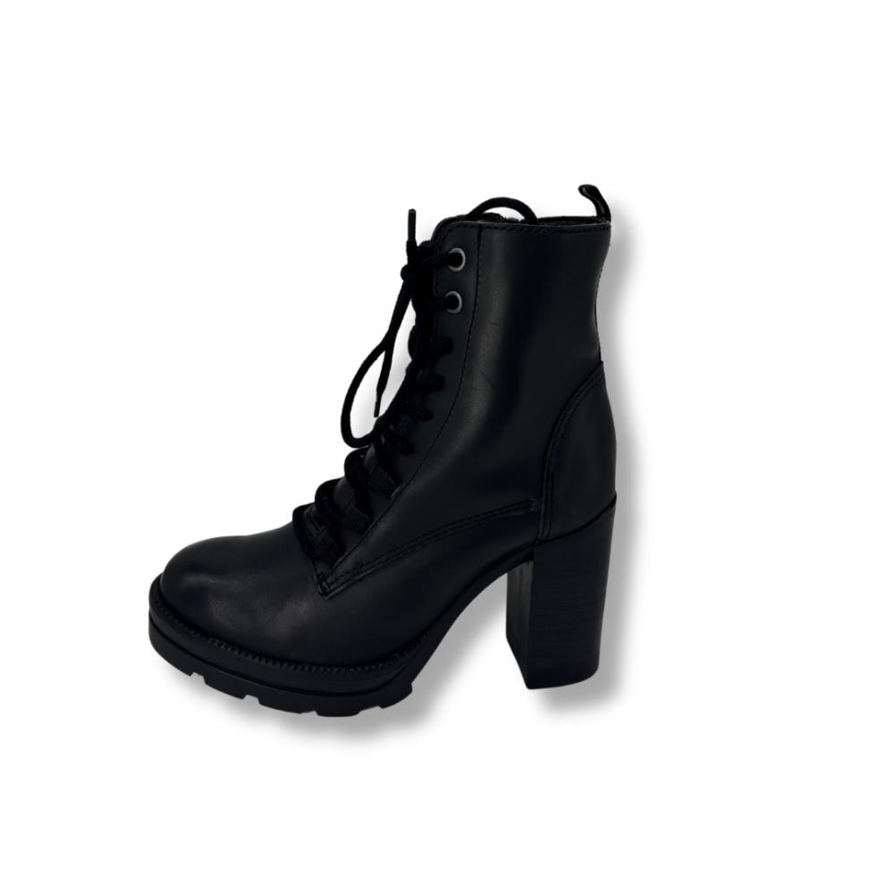 BOTA FEMININA COTURNO BOTTERO SALTO ALTO BLOCO COM CADARÇO