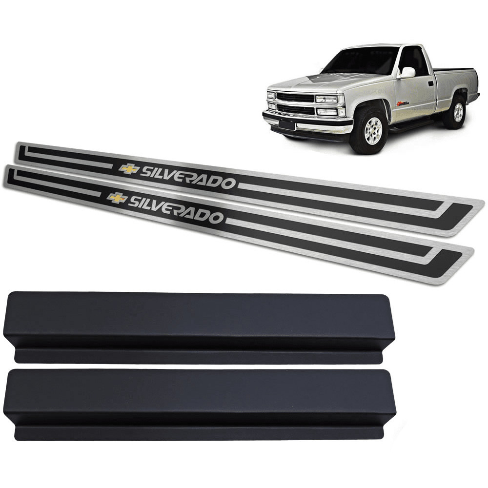 Soleira de Porta Silverado 1997 até 2002 - Aço Inox em Oferta na Shopee