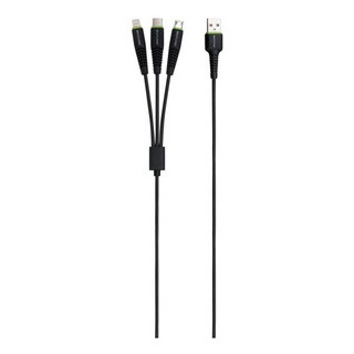 Cabo Multilaser 3 em 1 iPhone, Tipo C E Micro USB - WI382 100% Garantido