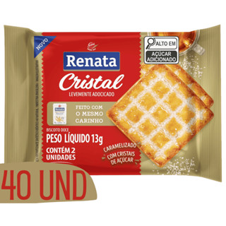 Biscoito em Sache Renata Cristal Cracker Levemente Doce 13g - 40 unidades em Oferta na Shopee