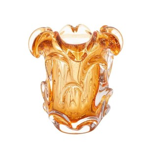 Vaso De Vidro Murano Italy Ambar 14,5x13cm em Oferta na Shopee