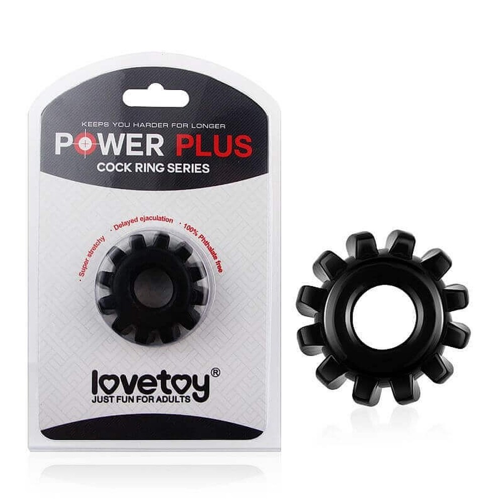 Anel Peniano Retardador com Formato de Engrenagem - Lovetoy Power Plus | Disponível em 2 Cores