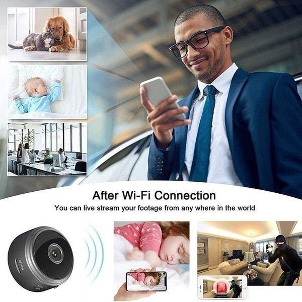 Câmeras A9 HD Mini com visão noturna Wifi Câmera 1080P Vigilância — imagem 2 de 2