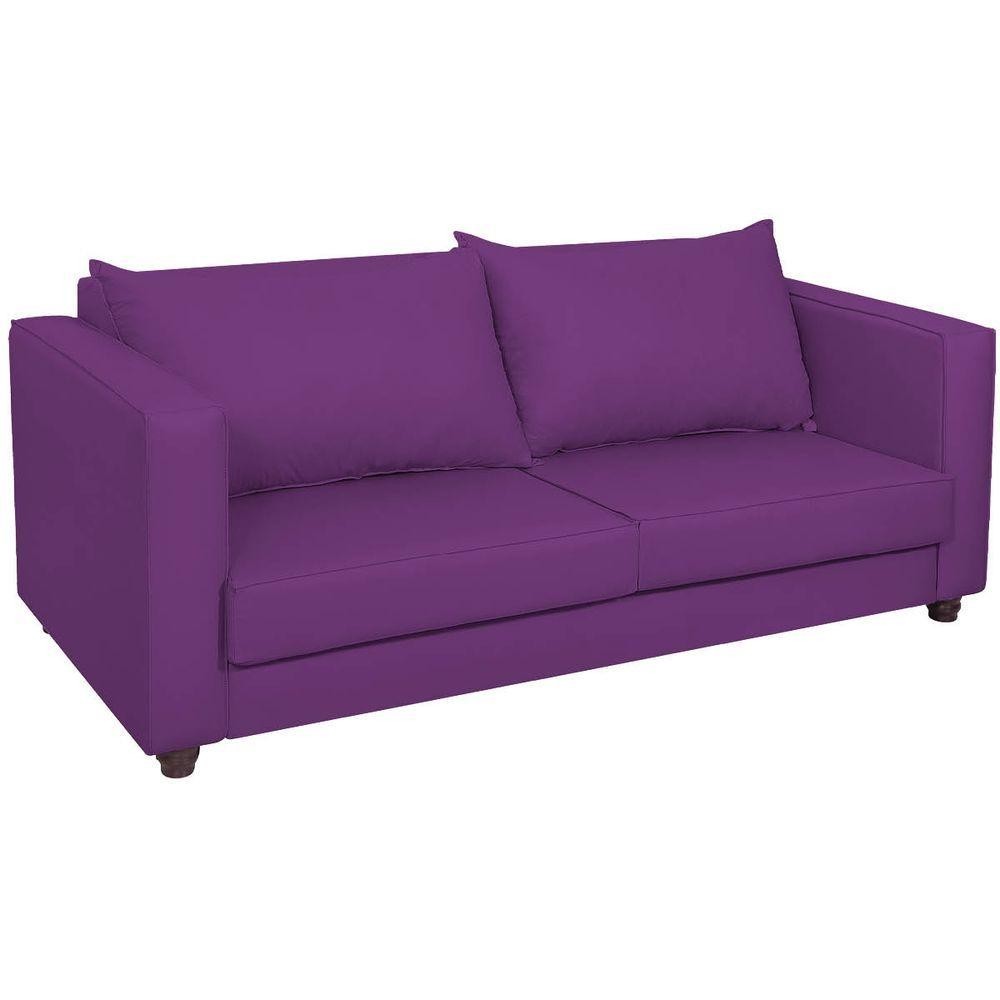 Sofá 2 Lugares Lisboa Suede - Amarena Móveis Cor Roxo em Oferta na Shopee