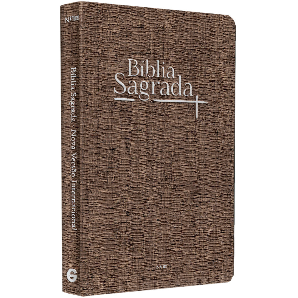 Bíblia Sagrada | NVI | Letra Normal | Capa Madeira Escura em Oferta na Shopee